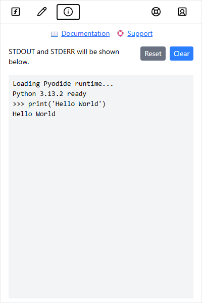 Console Output
